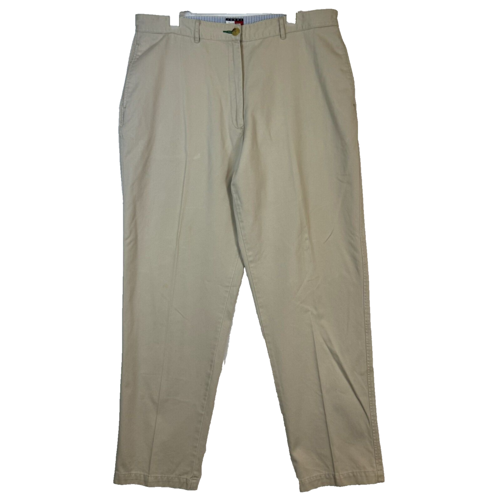 Tommy Hilfiger Chino Pants Women's 16/32 Mallet Cotton High-Rise Straight W406